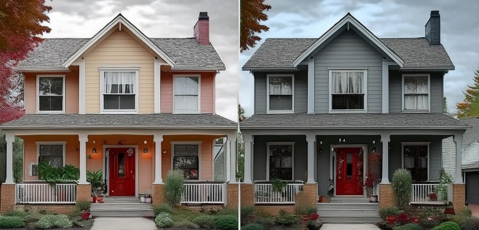 Little Birches - before and after | Bungalow exterior, Exterior house ...